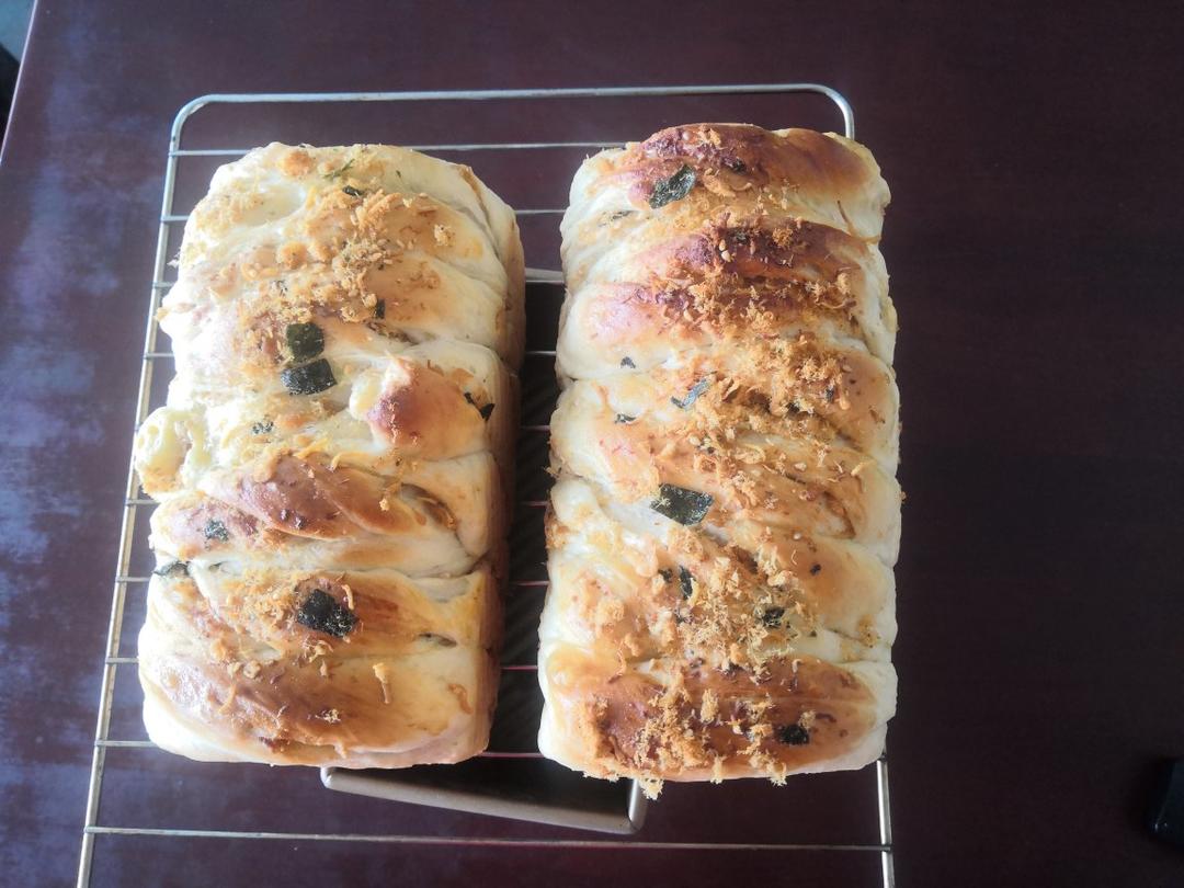 网红超柔软、葱香肉松吐司、65°汤种法