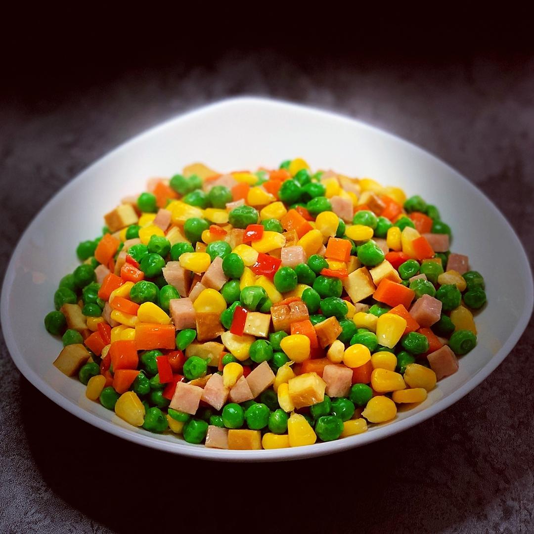 鹏妈在奔跑做的青豆玉米