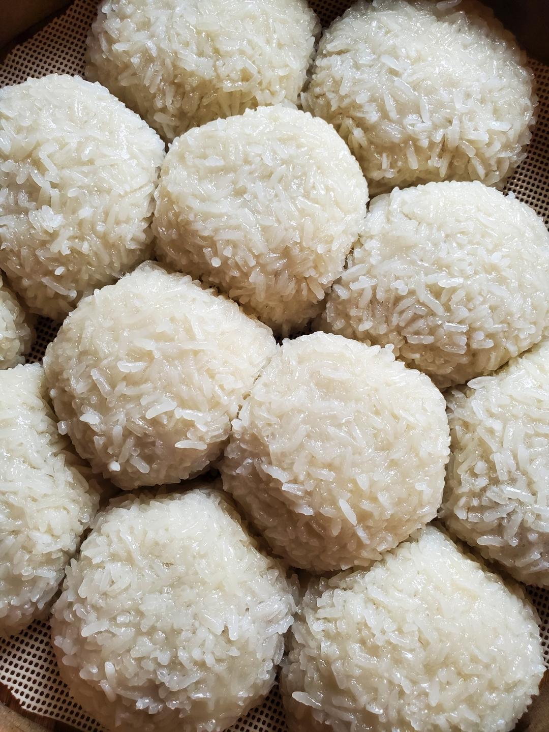 糯米粉红豆团子（粘团/年团）