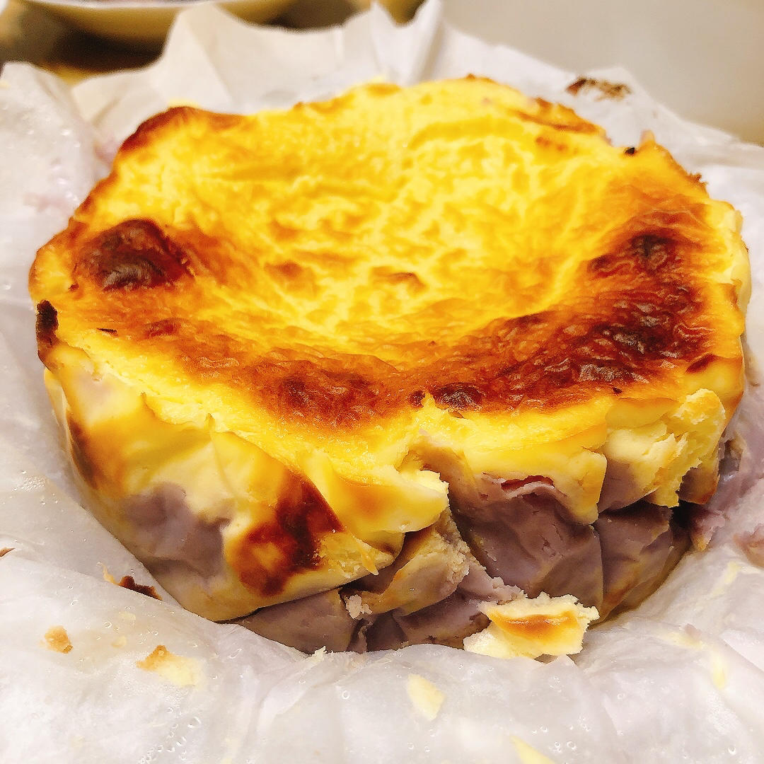 巨好吃的芋泥巴斯克蛋糕😍只需搅一搅就🉑