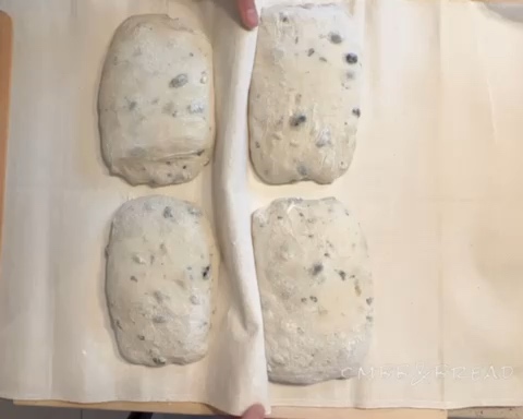 野生酵母面包                           黑豆松子恰巴塔的做法 步骤15