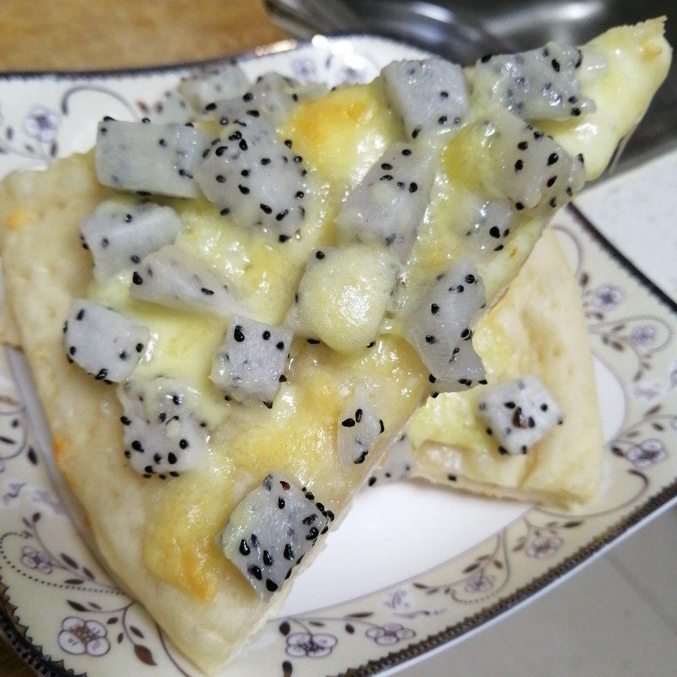 自做面饼电饼铛水果披萨