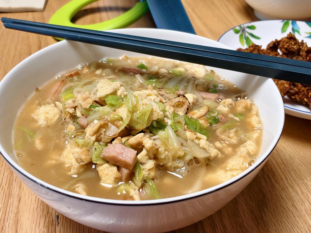 番茄鸡蛋白菜面