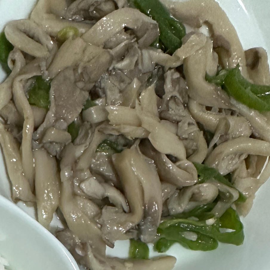 平菇炒肉片