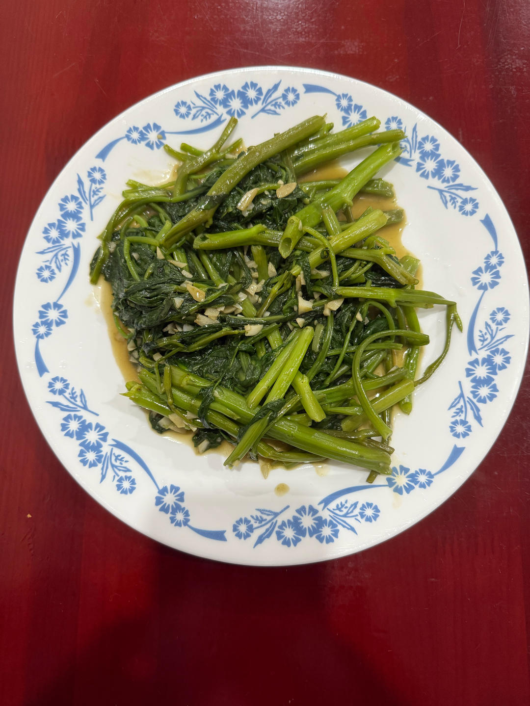 爆炒耗油空心菜