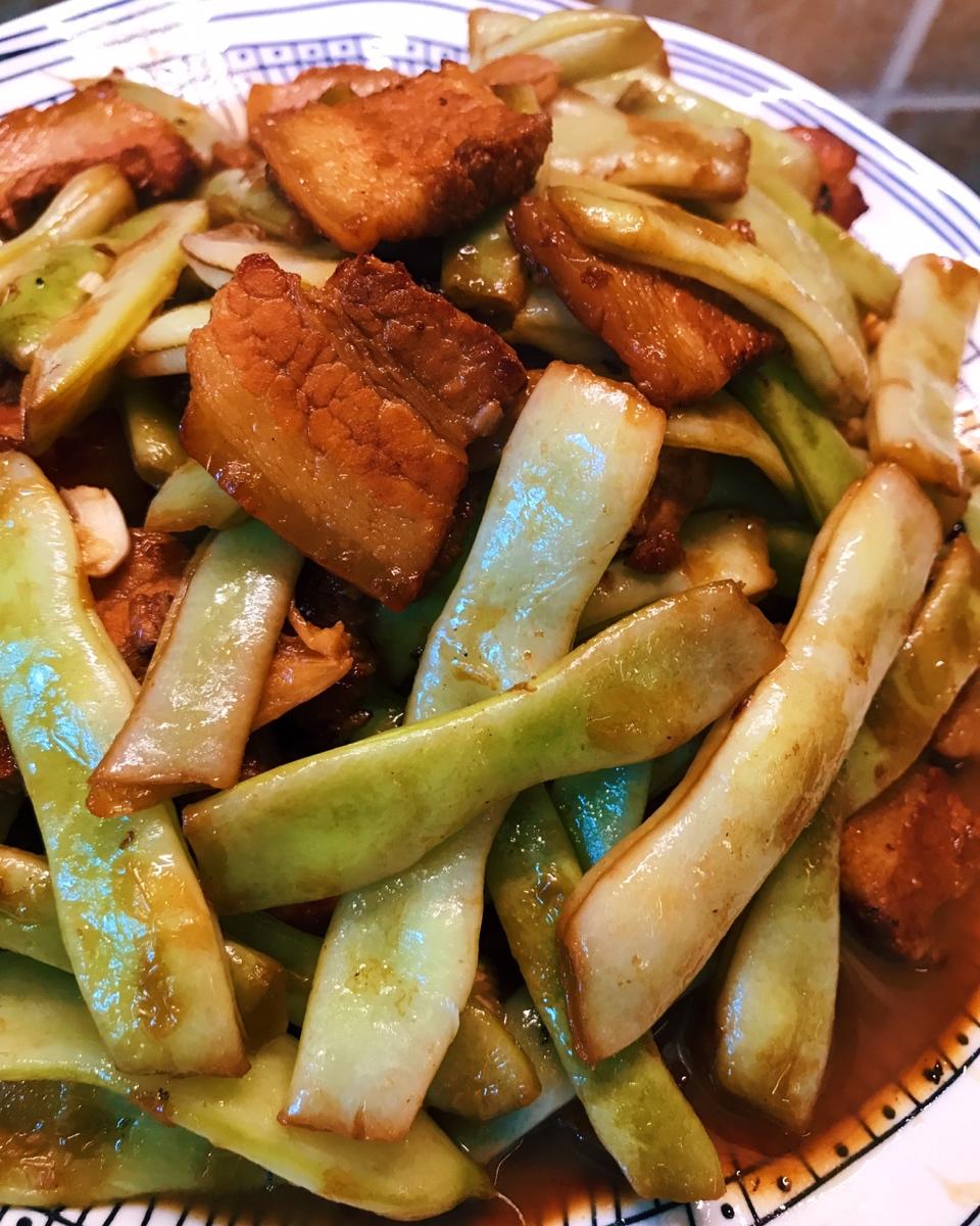 五花肉烧豆角