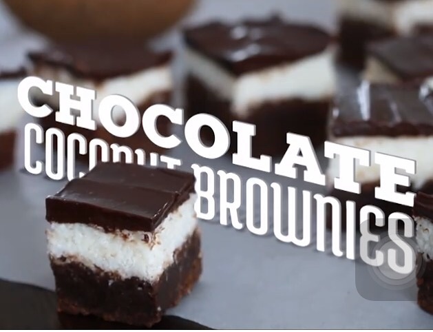 巧克力椰丝布朗尼 chocolate coconut brownie的做法
