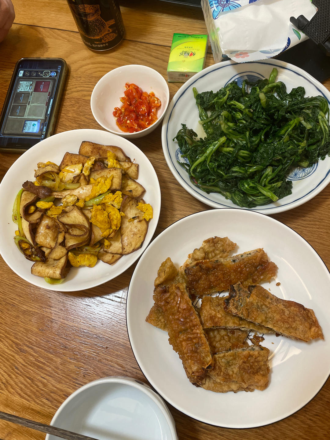 鸡蛋炒香干
