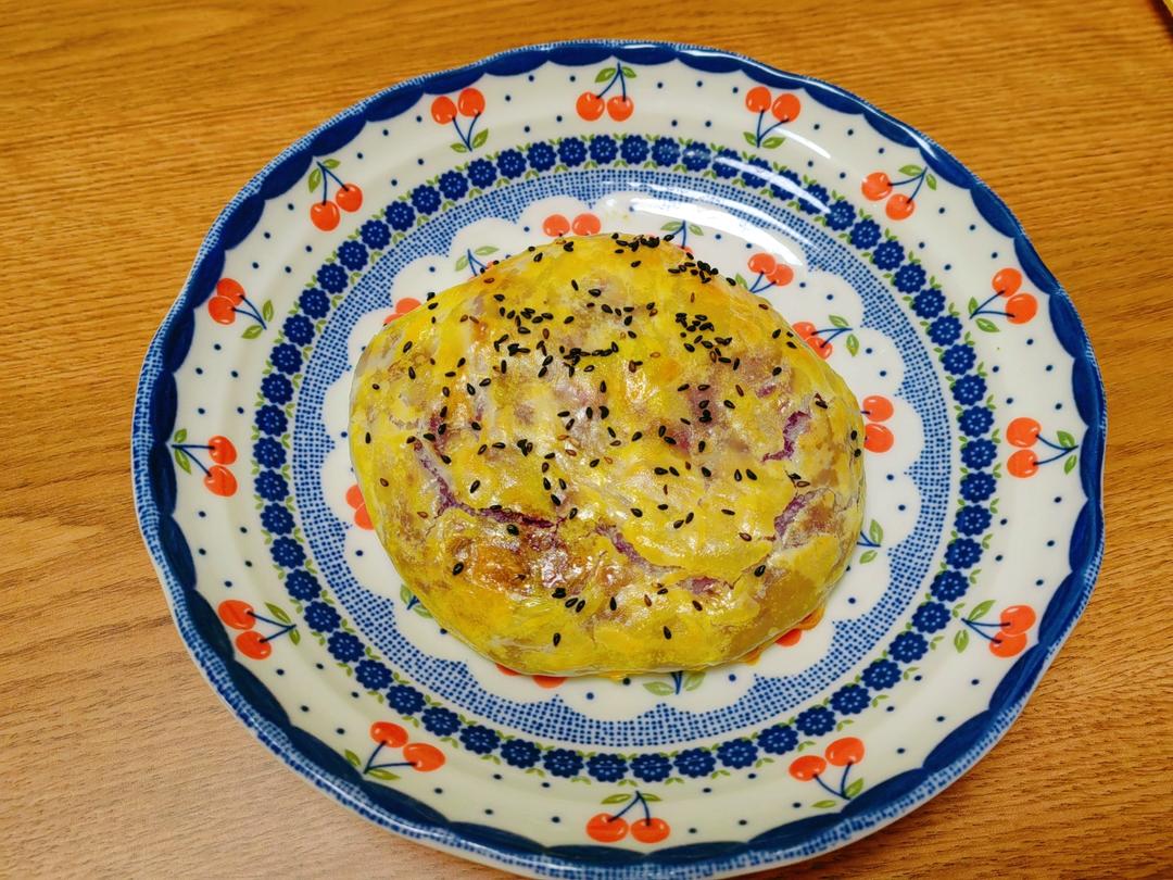 “超简单”奶香紫薯饼