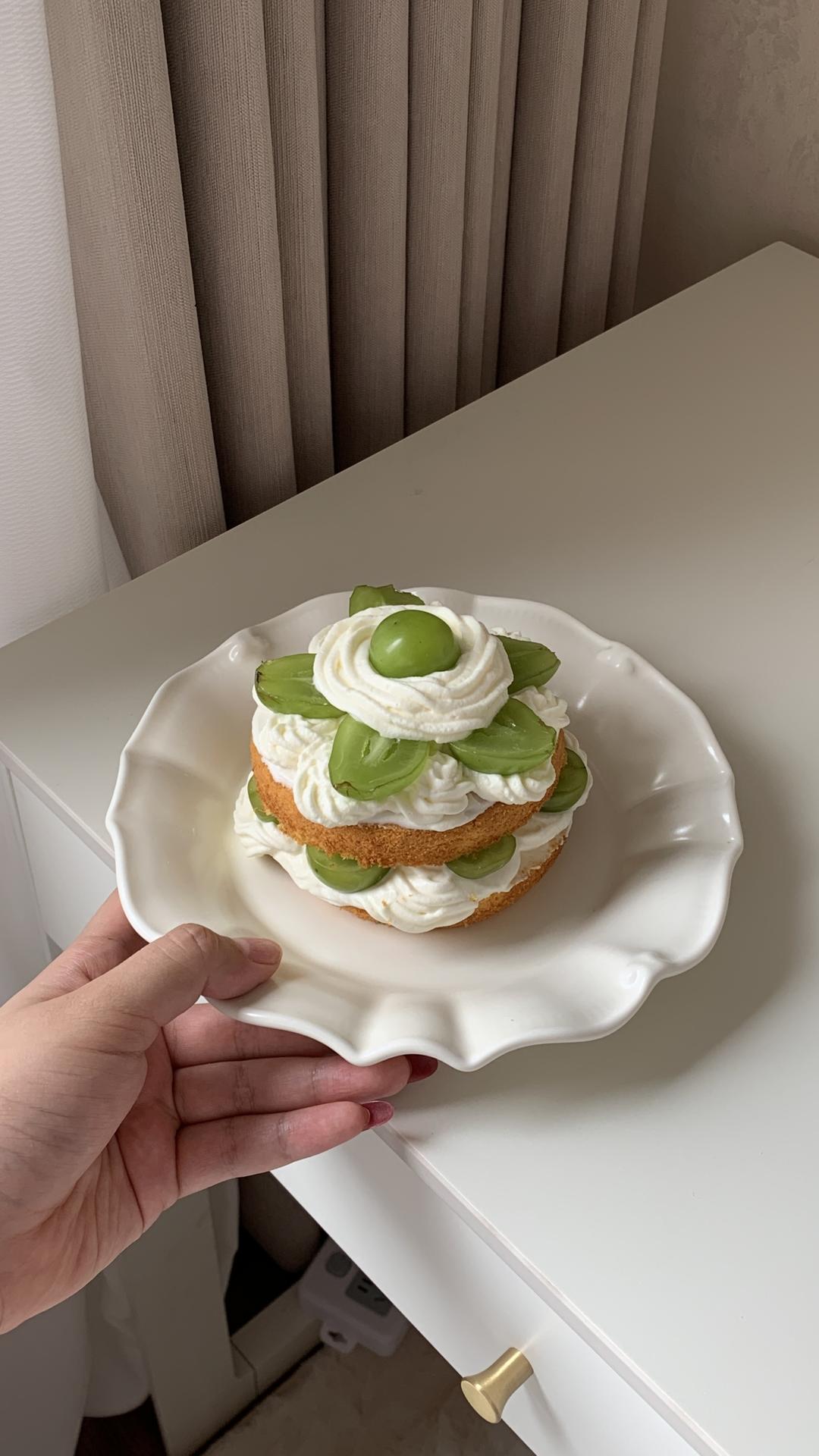 不会抹奶油也可以做的水果裸蛋糕～