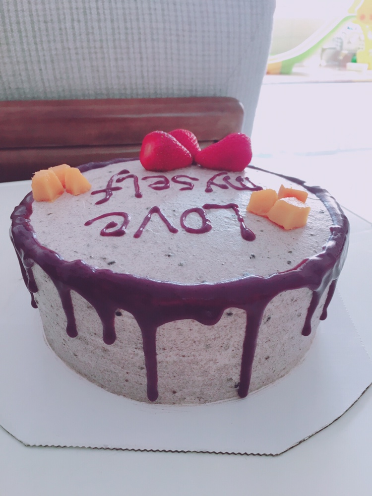 紫色蛋糕淋面的做法 步骤2