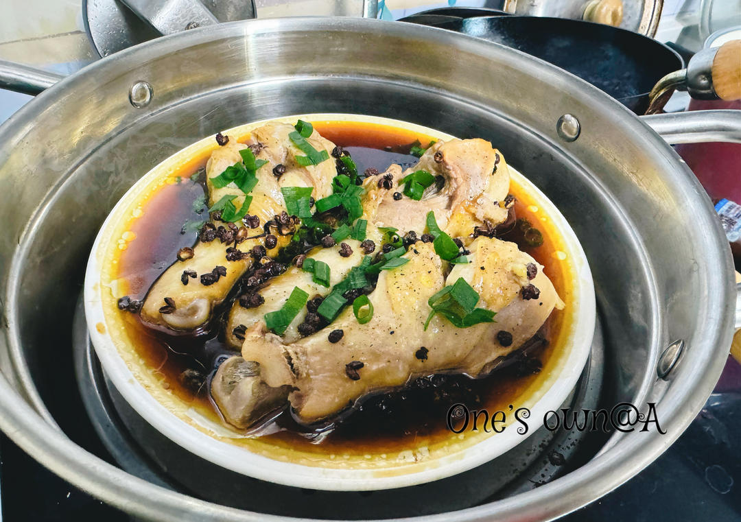 巨嫩无比的椒盐蒸鸡腿，不加一滴油，超简单