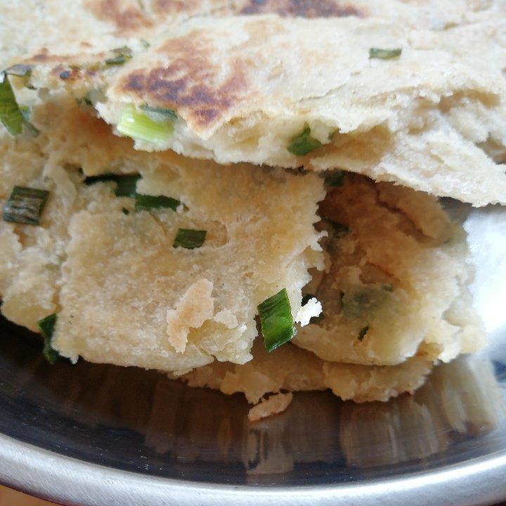 豆渣全麦葱油饼