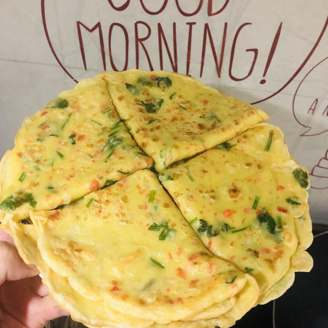 简单快手蔬菜鸡蛋煎饼