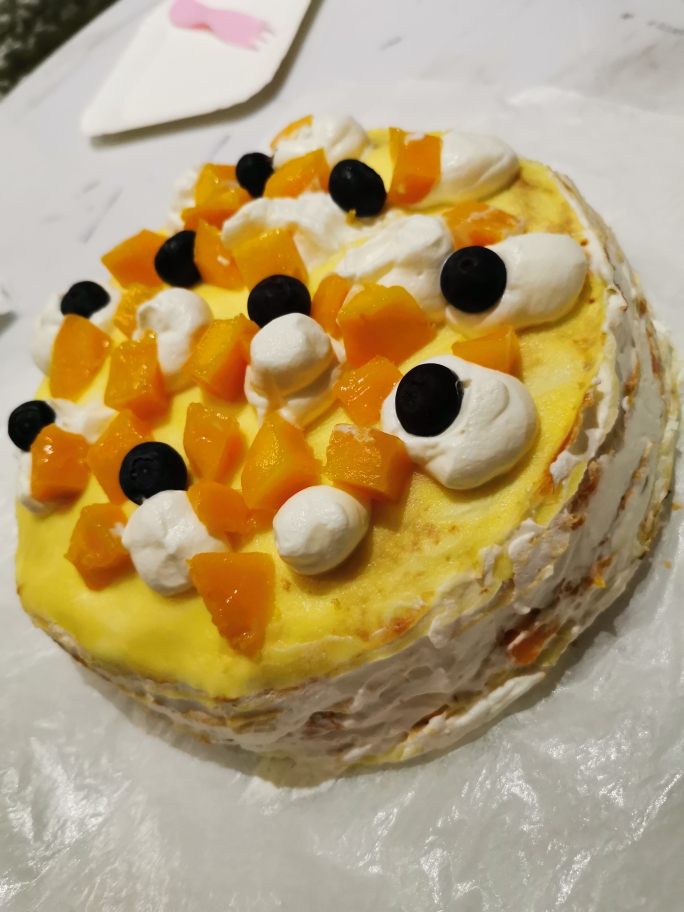 芒果千层蛋糕（8寸）的做法 步骤3