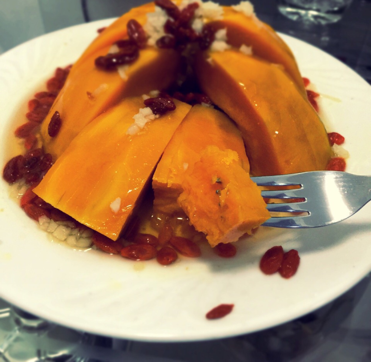 微波炉蒸南瓜