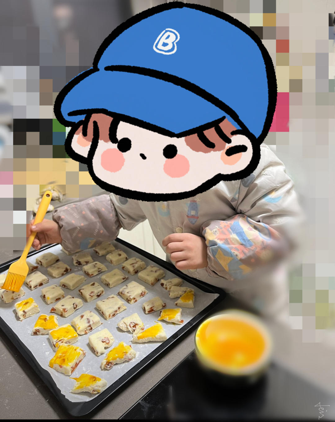 消耗淡奶油的司康