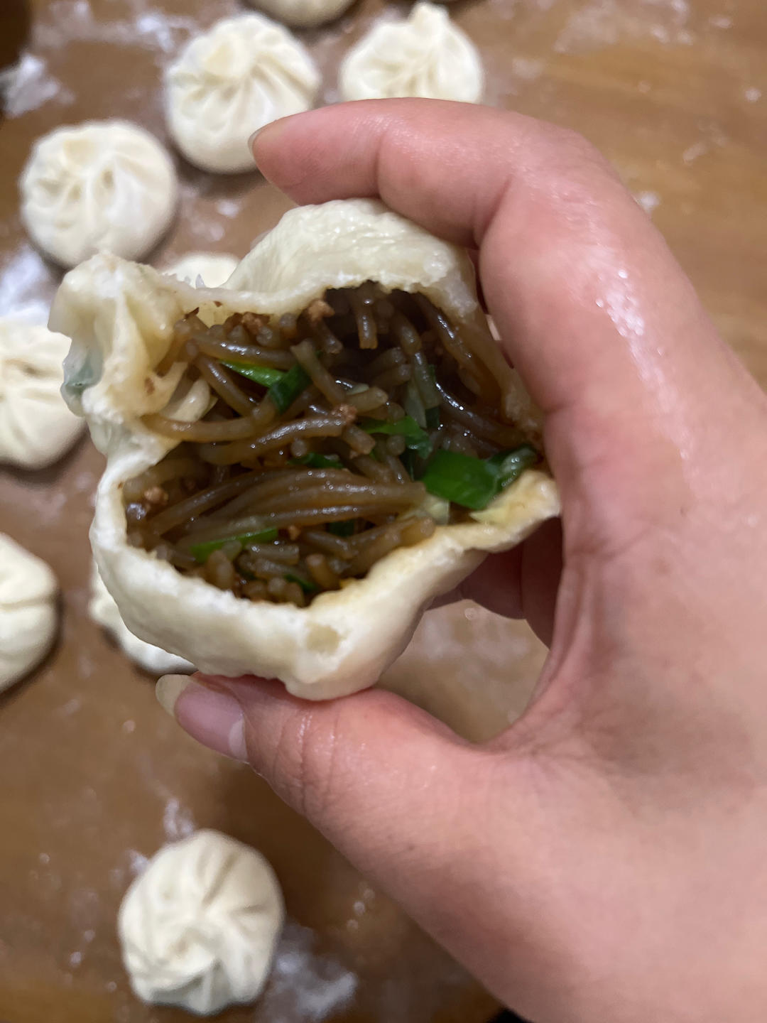 皮薄馅儿大的粉丝肉末包子（馅料做法）