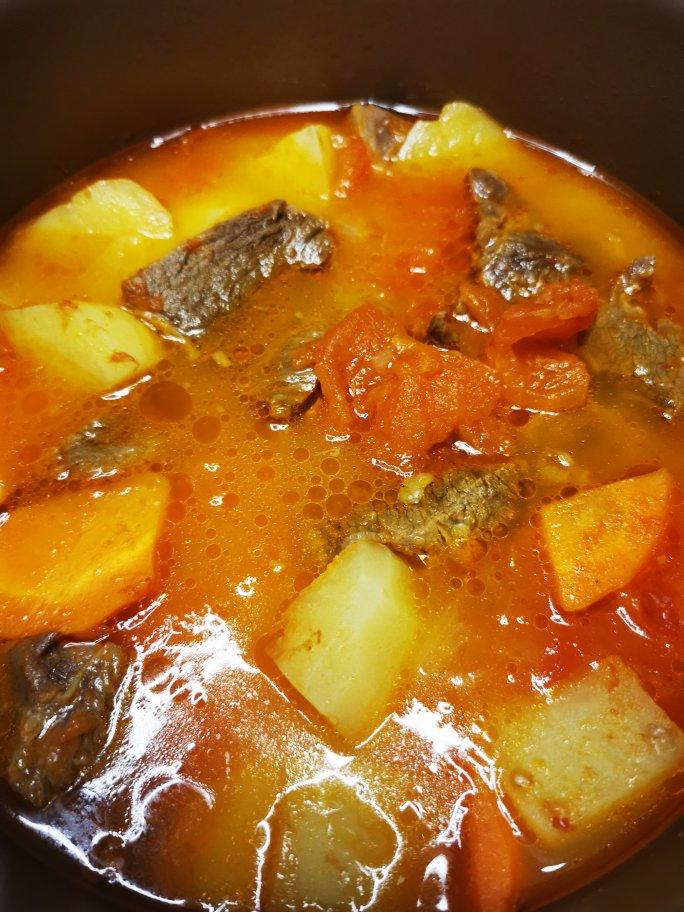 不加一滴水超美味的番茄土豆炖牛肉（懒人菜）