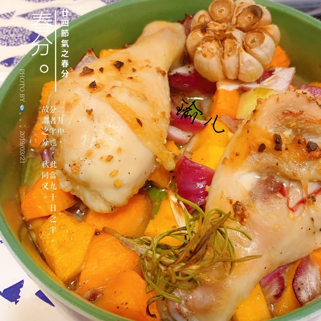 闻鸡起舞——香蒜黄油烤鸡腿