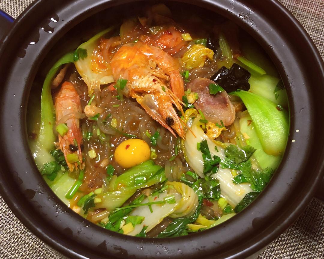 酸辣砂锅红薯粉的做法