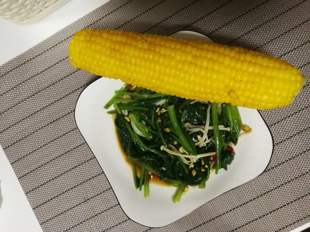 凉拌菠菜金针菇