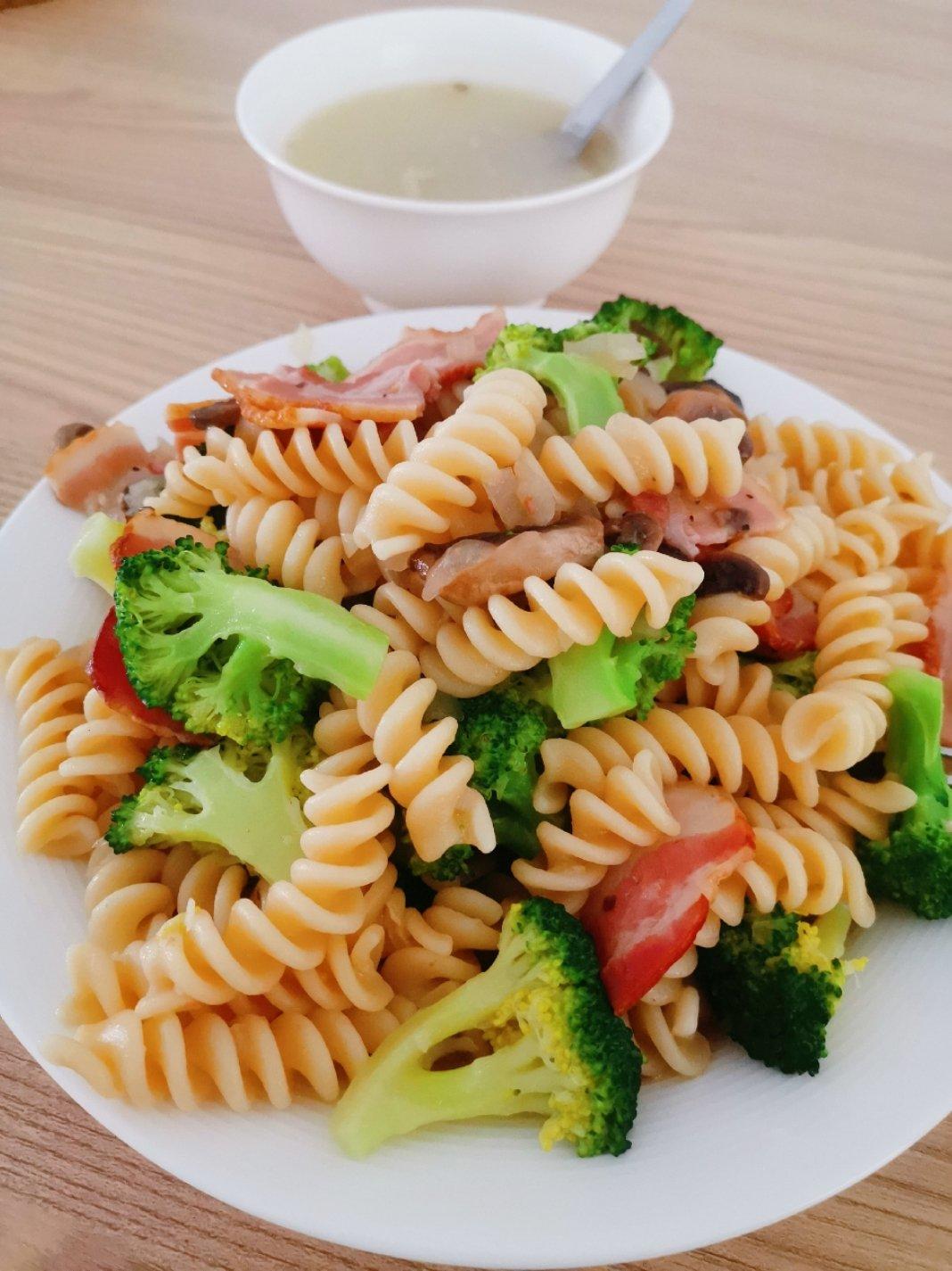 培根蘑菇意大利面