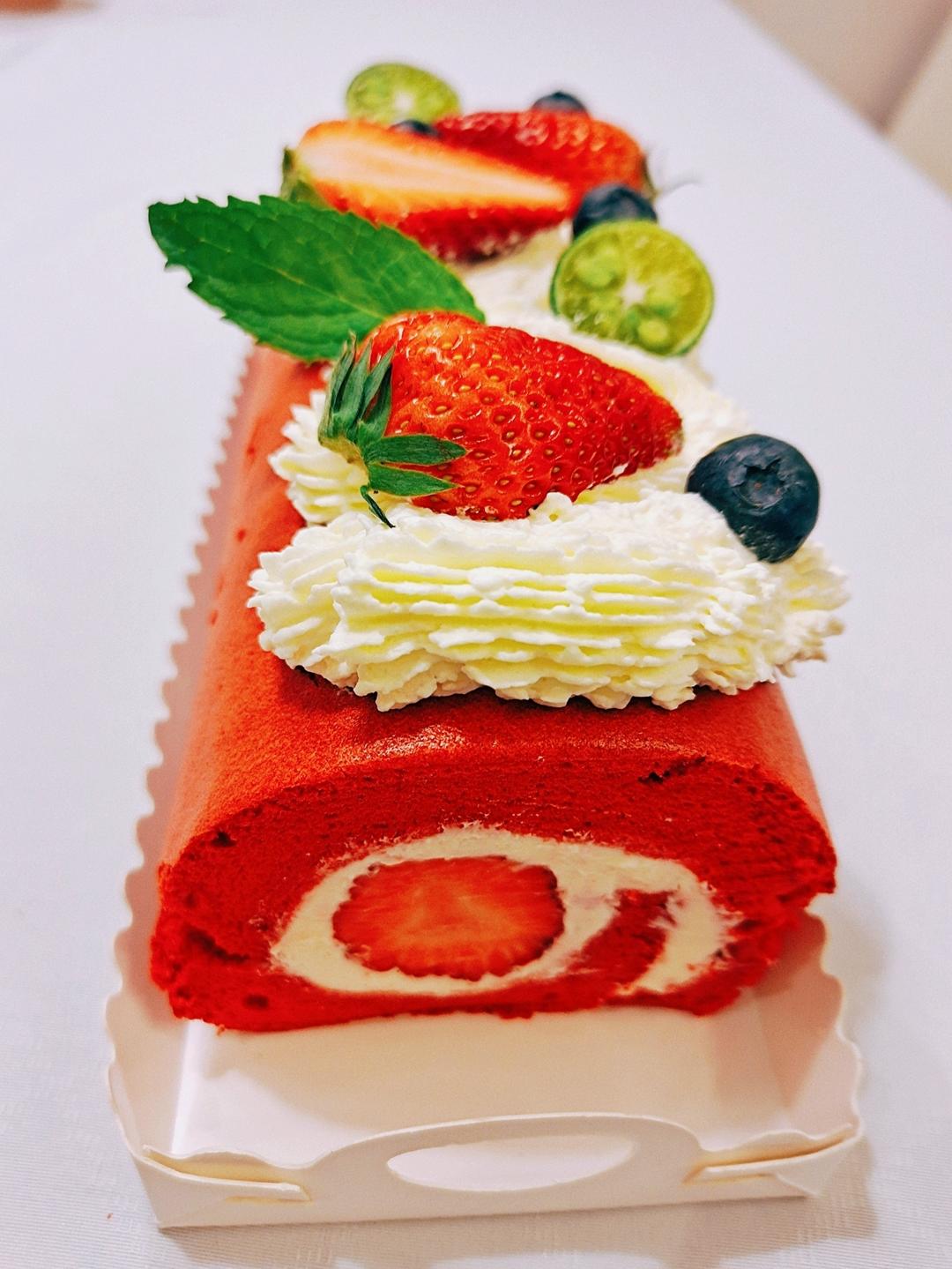 红丝绒蛋糕卷（超详细）