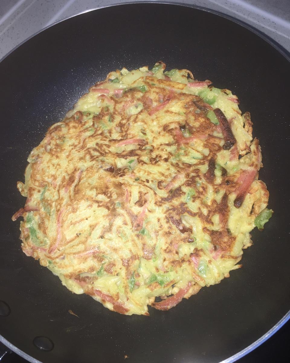 土豆丝鸡蛋饼