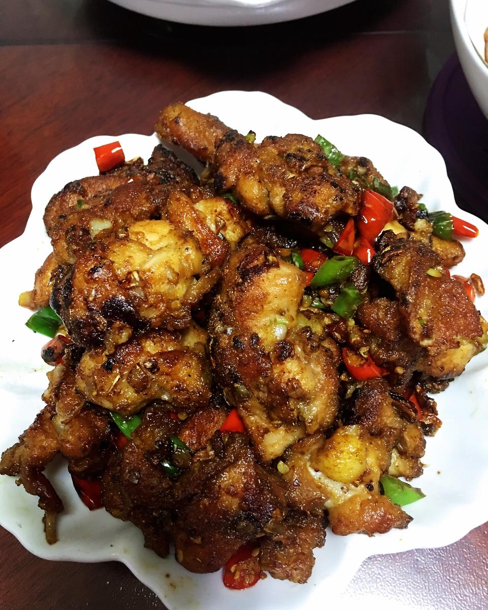 蒜味辣鸡块