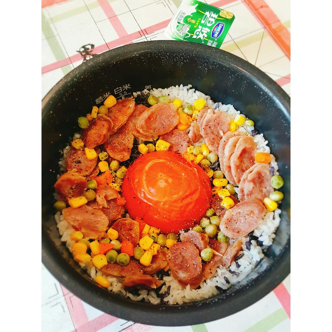 电饭煲番茄拌饭