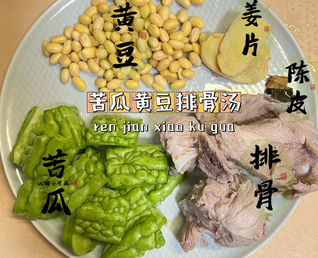 煲汤-苦瓜黄豆排骨汤