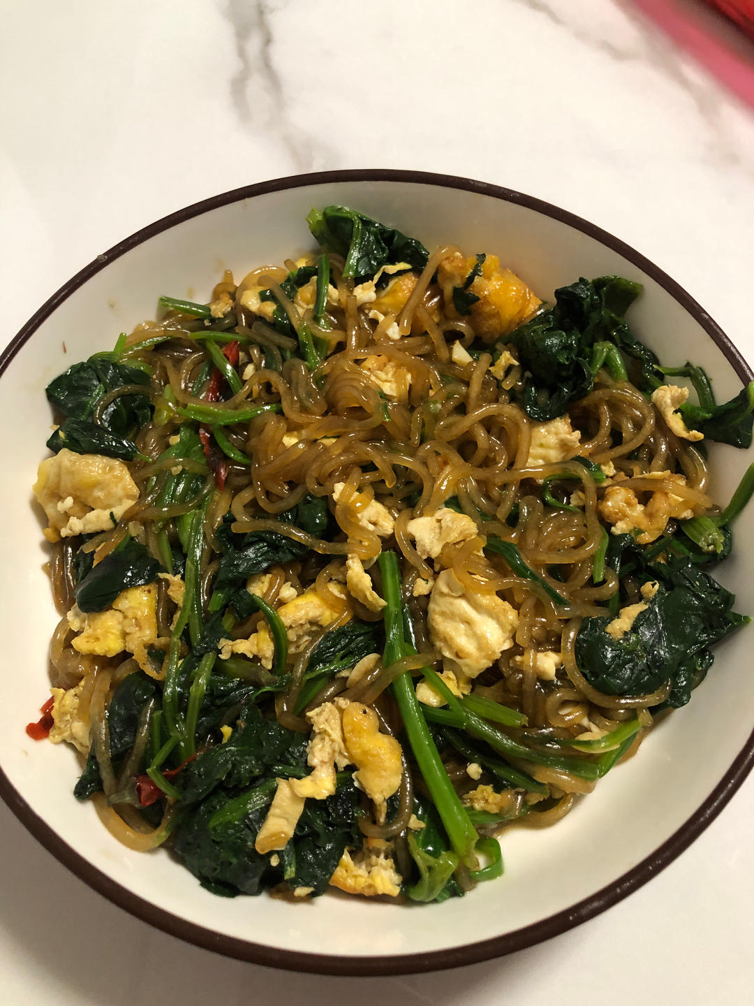 吕小厨菠菜炒粉条