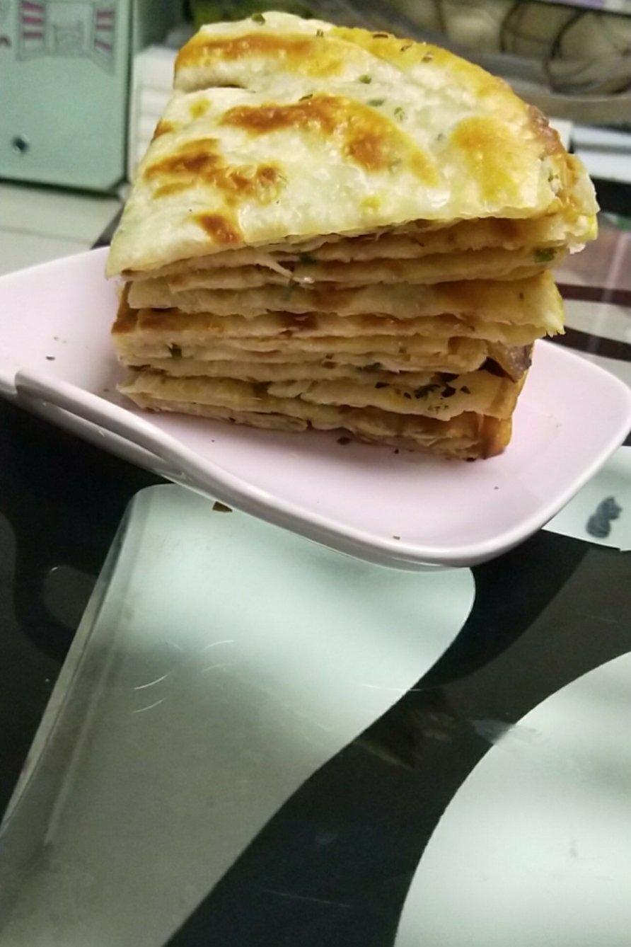 葱油烫面香酥饼