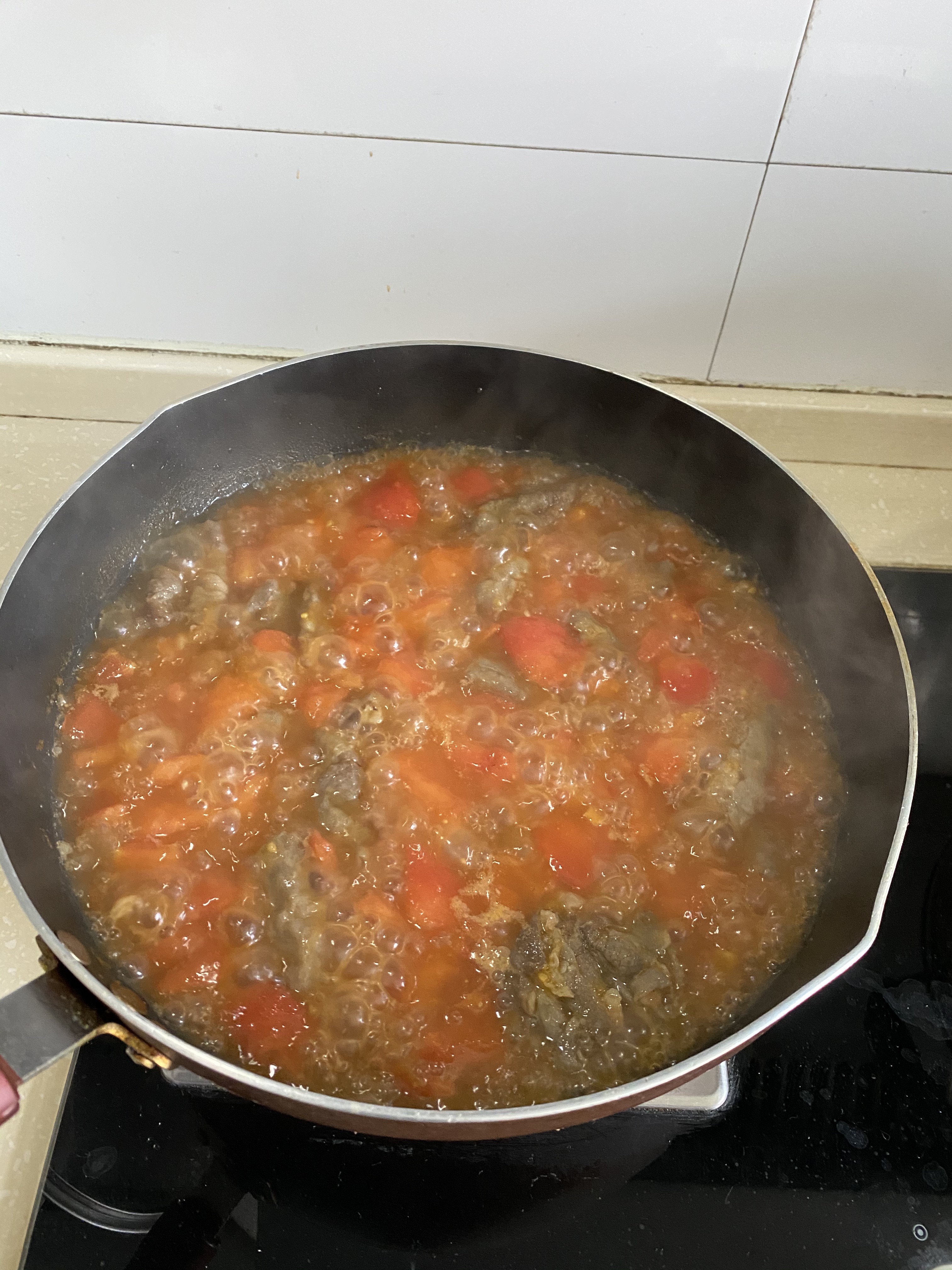 超简单番茄肥牛汤的做法 步骤8
