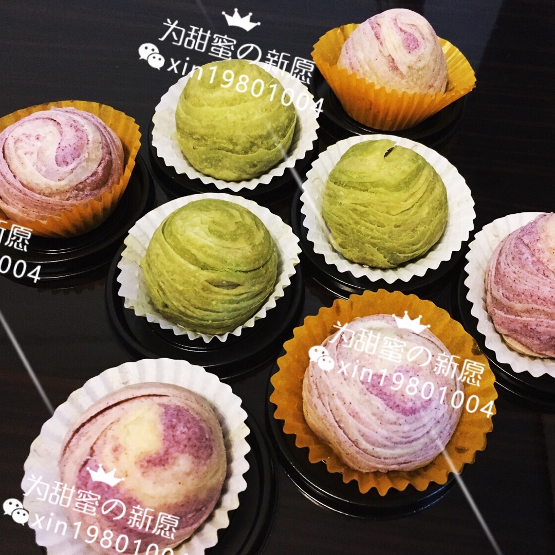 麻薯香芋酥/台湾大甲芋头酥(无猪油完美复刻2015.10修订各种抹茶酥、绿茶酥、蛋黄酥、紫薯酥通用哟）