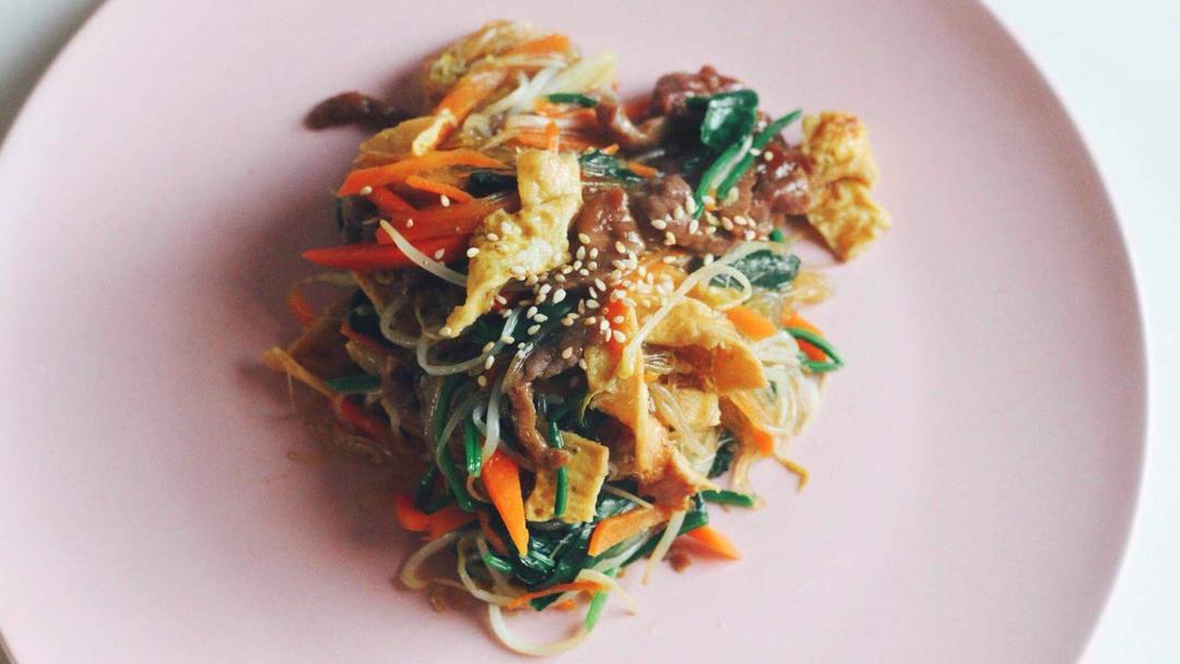 韩式粉丝炒杂菜 Korean Style Glass Noodles with Vegetables