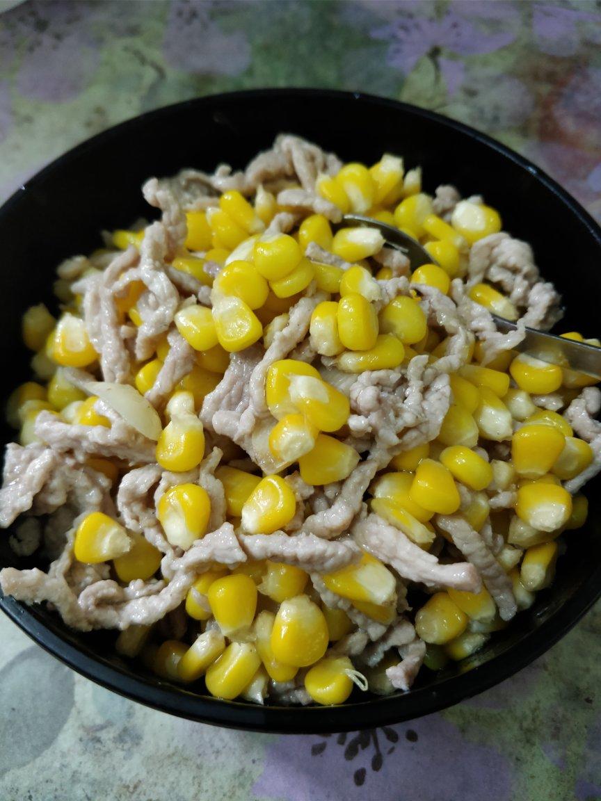 玉米炒肉粒