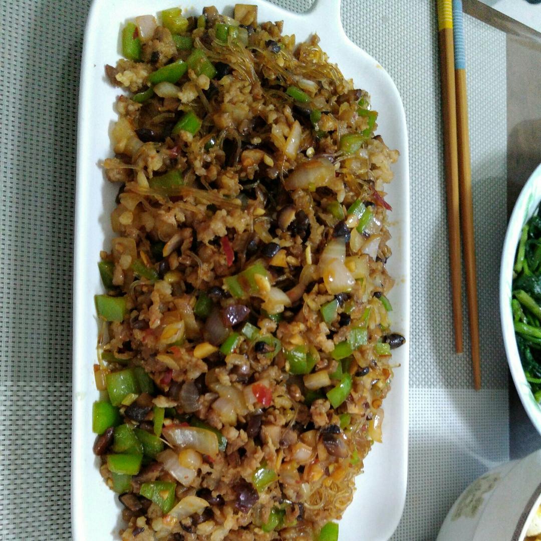 肉末炒粉丝