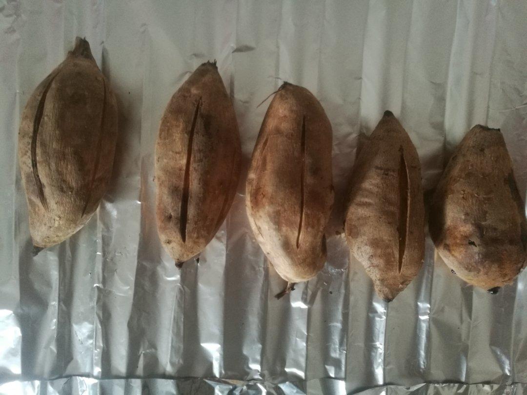 【烤箱版烤红薯】