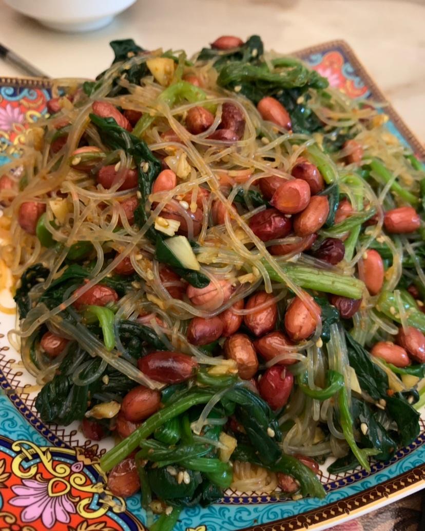 凉拌菠菜粉丝