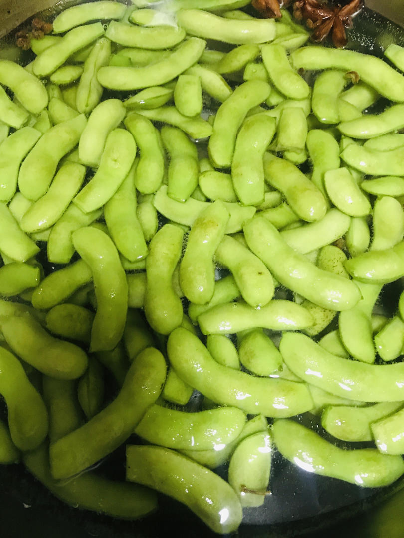 煮毛豆—不会变色版