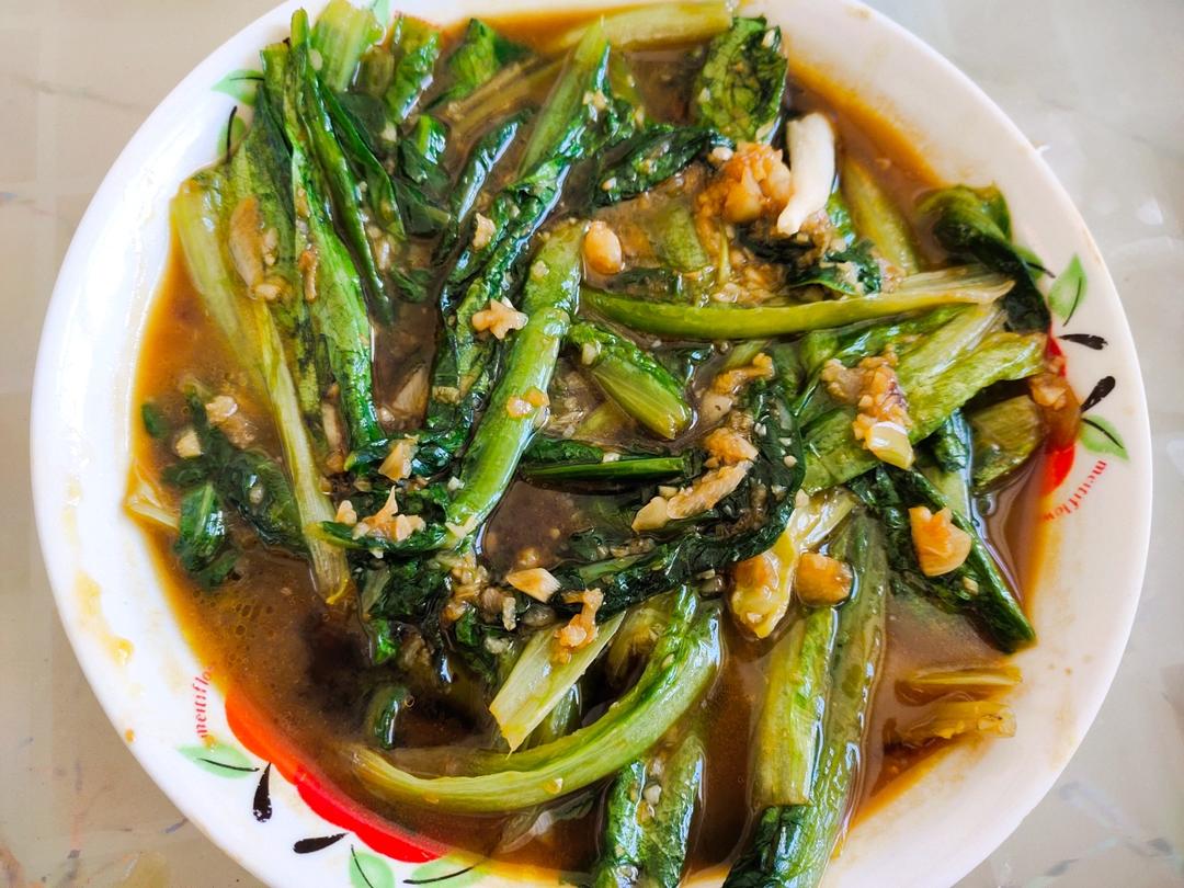 蒜蓉耗油清炒油麦菜，减脂快手菜，宝宝超爱，傻瓜步骤，屡试不爽，好吃且下饭，鲜香爽口！！