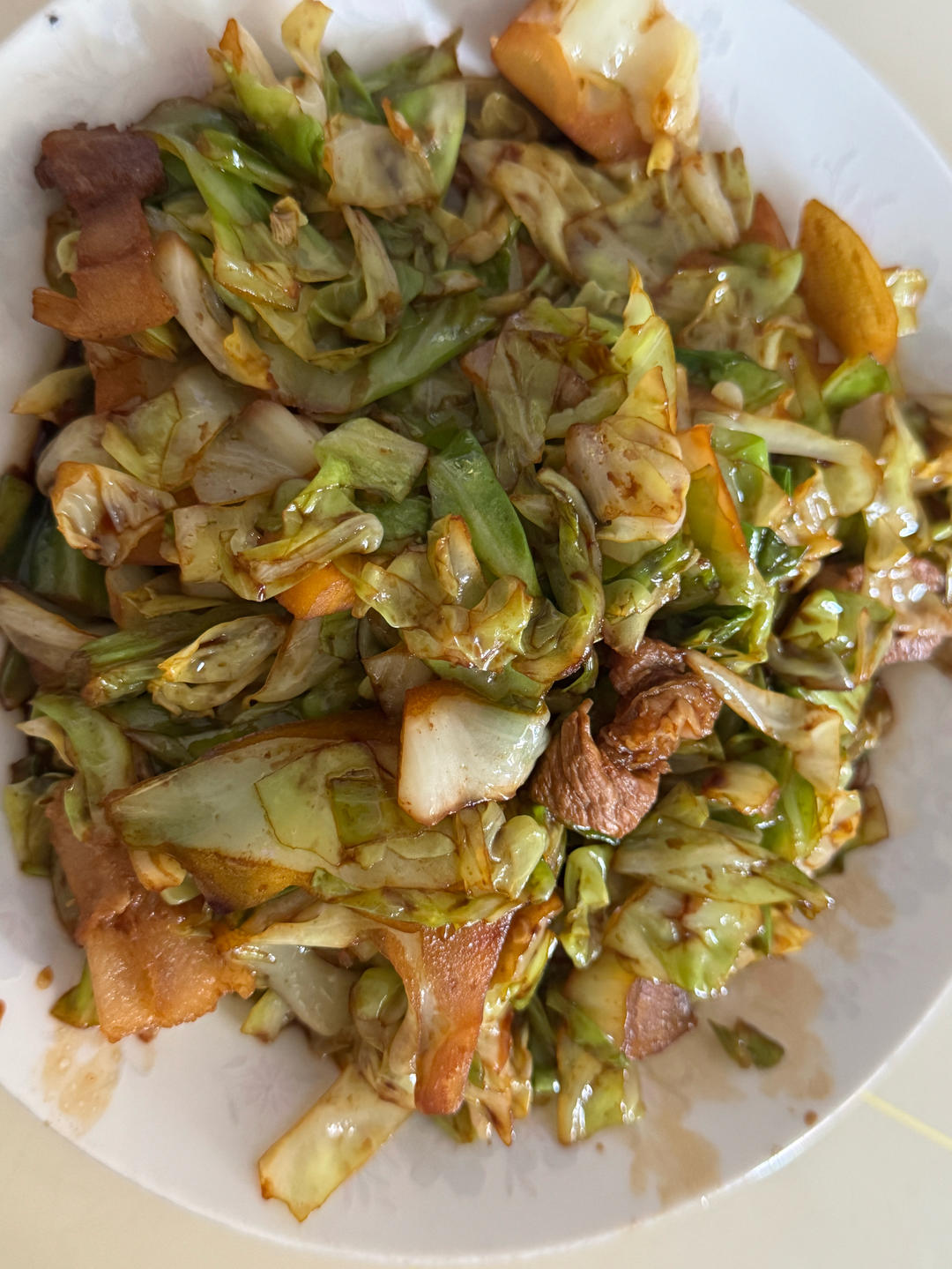 包菜炒肉