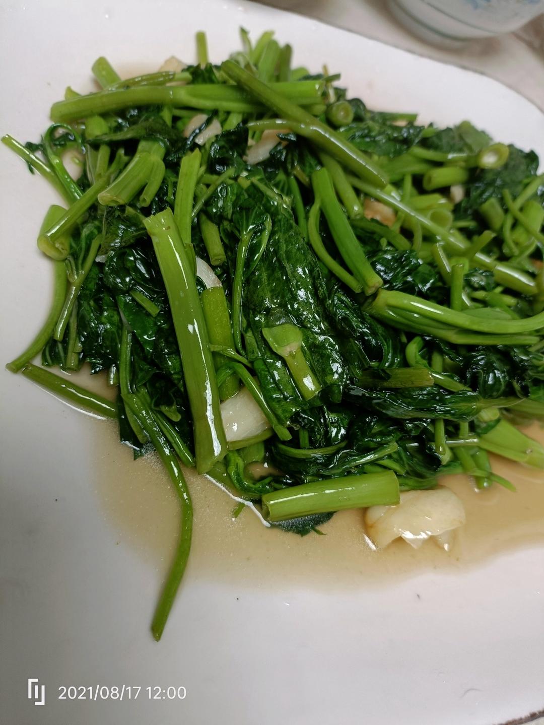 不用爆炒也很香的蒜蓉空心菜（适用于所有青菜的炒法）
