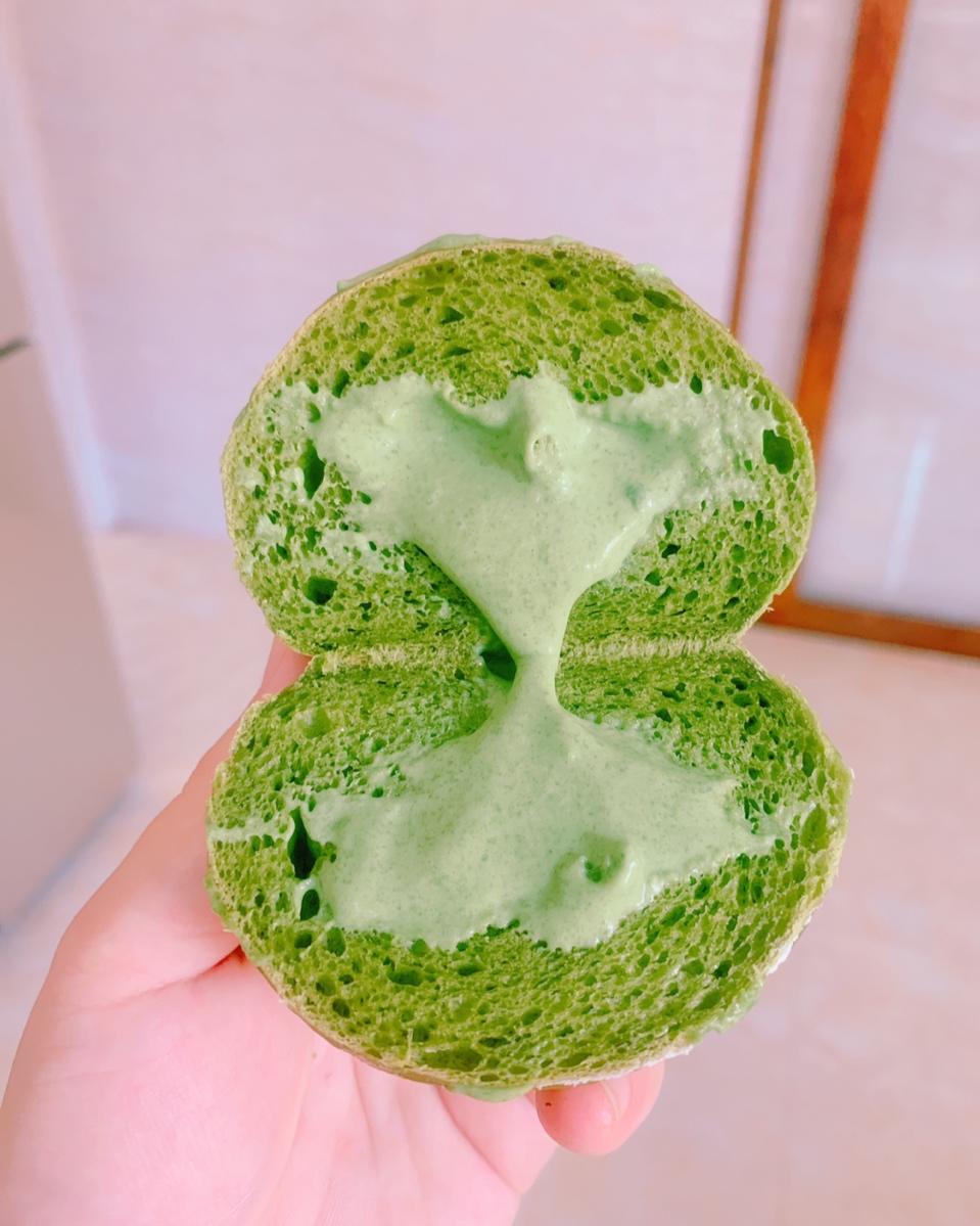 抹茶冰心小面包