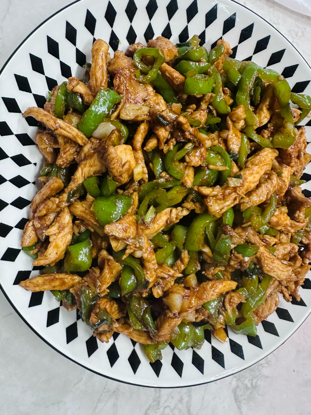 青椒炒鸡胸肉丝‼️好吃不胖，巨下饭