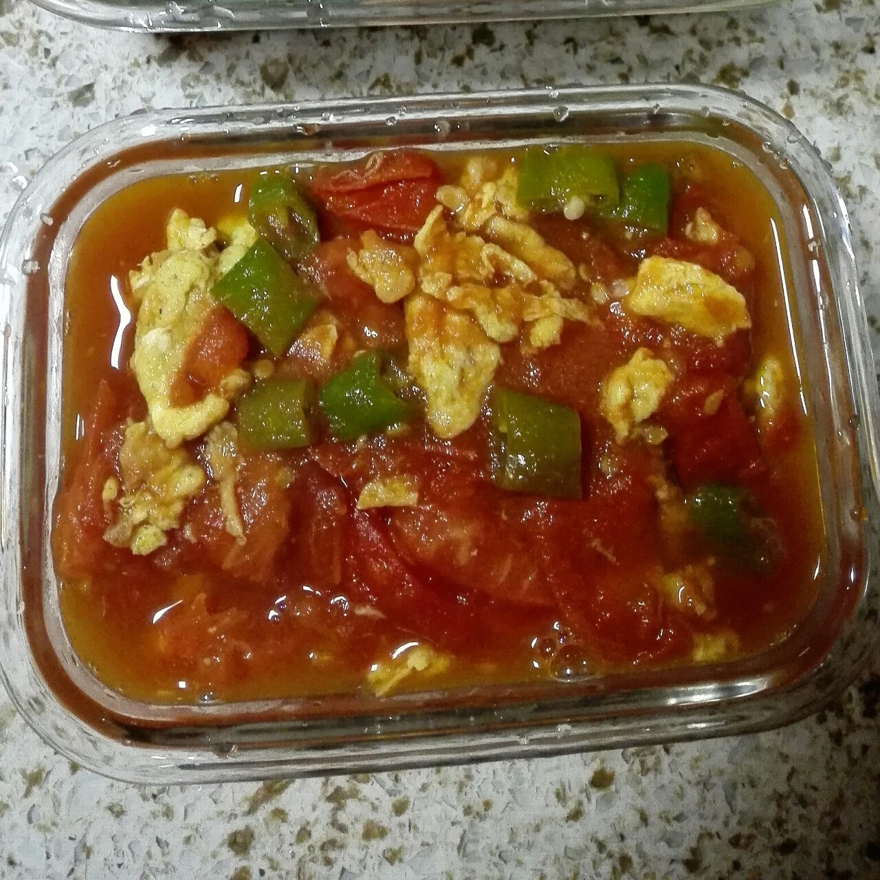 汤汁浓郁的青椒番茄炒蛋