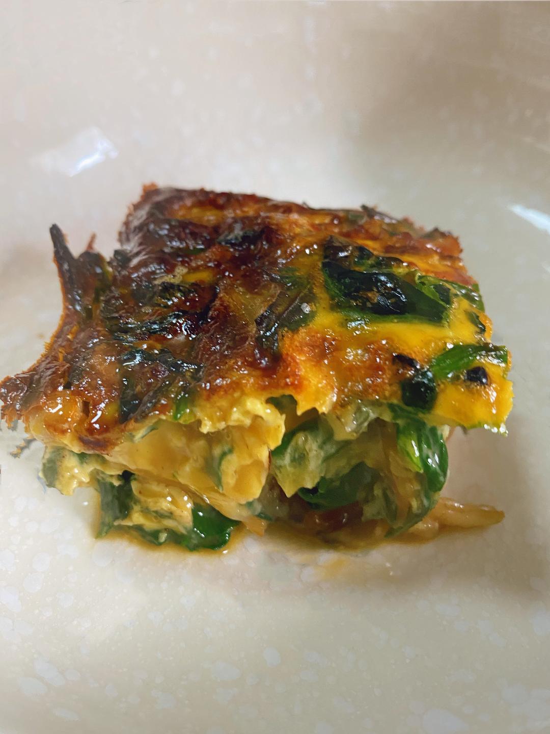 椰香菠菜蘑菇奶酪烘蛋 Frittata ｜早餐食谱 菠菜蛋饼的做法 步骤12