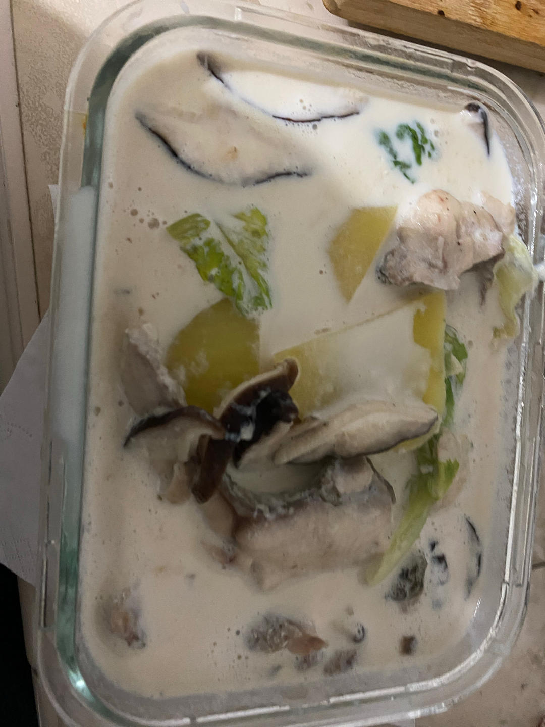豆浆黑鱼蔬菜锅